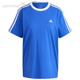 Koszulka damska adidas Essentials 3-Stripes Tee niebieska IY1701 Adidas