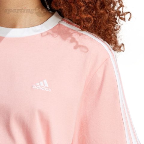 Koszulka damska adidas Essentials 3-Stripes Tee różowa IY1698 Adidas Koszulka damska adidas Essentials 3-Stripes Tee różowa IY1698 Adidas