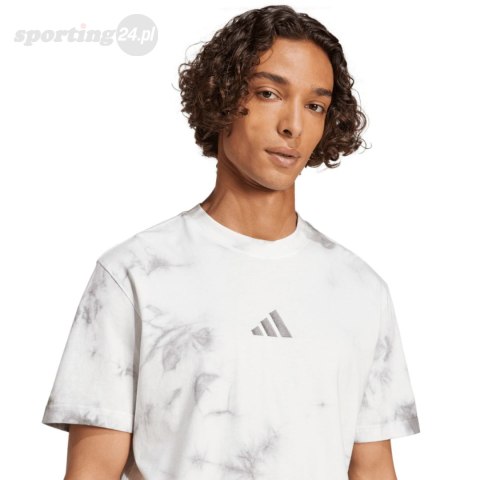 Koszulka męska adidas All Szn Wash Tee biało-szara IX1260 Adidas Koszulka męska adidas All Szn Wash Tee biało-szara IX1260 Adidas