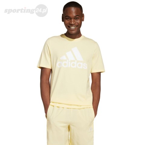 Koszulka męska adidas Essentials Single Jersey Big Logo Tee żółta IX0135 Adidas Koszulka męska adidas Essentials Single Jersey Big Logo Tee żółta IX0135 Adidas