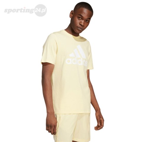 Koszulka męska adidas Essentials Single Jersey Big Logo Tee żółta IX0135 Adidas Koszulka męska adidas Essentials Single Jersey Big Logo Tee żółta IX0135 Adidas