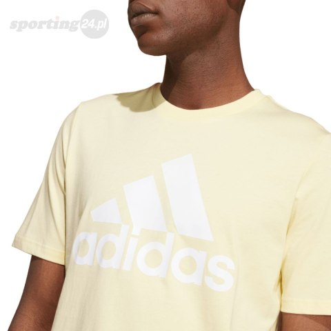 Koszulka męska adidas Essentials Single Jersey Big Logo Tee żółta IX0135 Adidas Koszulka męska adidas Essentials Single Jersey Big Logo Tee żółta IX0135 Adidas