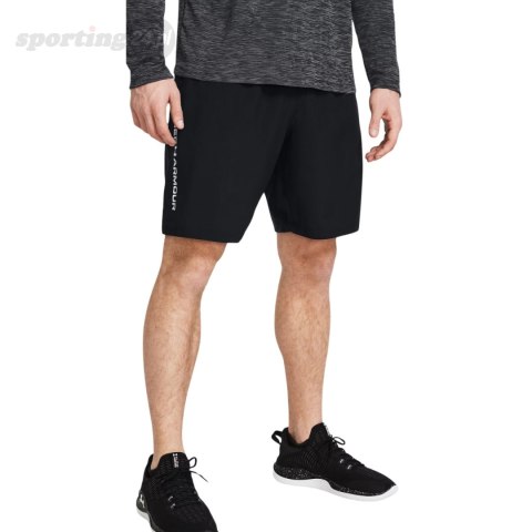 Spodenki męskie Under Aromur Tech Woven Wordmark czarne 1383356 001 Under Armour