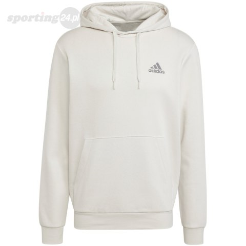 Bluza męska adidas Essentials Fleece Hoodie beżowa IZ4760 Adidas Bluza męska adidas Essentials Fleece Hoodie beżowa IZ4760 Adidas
