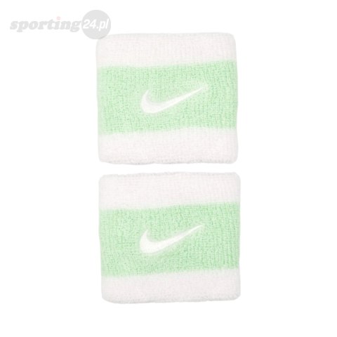 Frotki na nadgarstek Nike Swoosh Wristbands 2 szt. biało-zielone N0001565117OS Nike Frotki na nadgarstek Nike Swoosh Wristbands 2 szt. biało-zielone N0001565117OS Nike