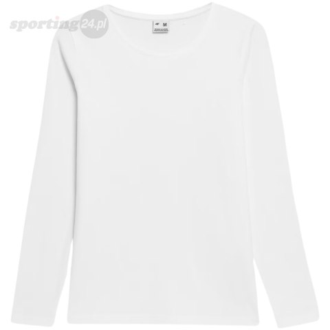 Koszulka damska Longsleeve 4F F376 biała 4FWMM00TLONF376 10S 4F Koszulka damska Longsleeve 4F F376 biała 4FWMM00TLONF376 10S 4F