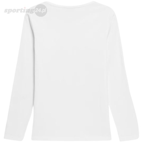 Koszulka damska Longsleeve 4F F376 biała 4FWMM00TLONF376 10S 4F Koszulka damska Longsleeve 4F F376 biała 4FWMM00TLONF376 10S 4F