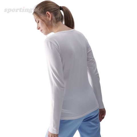 Koszulka damska Longsleeve 4F F376 biała 4FWMM00TLONF376 10S 4F Koszulka damska Longsleeve 4F F376 biała 4FWMM00TLONF376 10S 4F