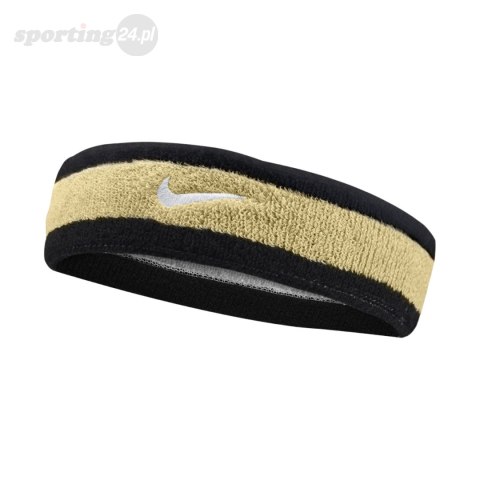Opaska na głowę Nike Swoosh czarno-złota N0001544055OS Nike Opaska na głowę Nike Swoosh czarno-złota N0001544055OS Nike