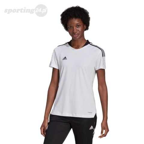 Koszulka damska adidas Tiro 21 Training Jersey biała GM7580 Adidas teamwear Koszulka damska adidas Tiro 21 Training Jersey biała GM7580 Adidas teamwear
