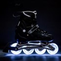 NH10905 4w1 CZARNE LED ROZM. S(31-34) ŁYŻWOROLKI Z WYM. PŁOZĄ HOKEJOWĄ NILS EXTREME