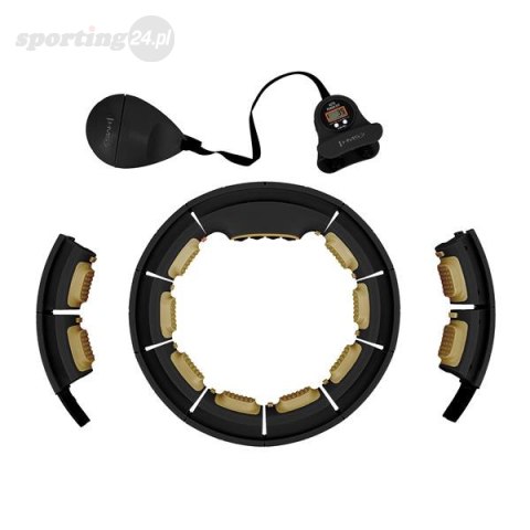HHM13 NEW HULA HOP BLACK/GOLD Z MAGNESAMI I OBCIĄŻNIKIEM + LICZNIK HMS HHM13 NEW HULA HOP BLACK/GOLD Z MAGNESAMI I OBCIĄŻNIKIEM + LICZNIK HMS