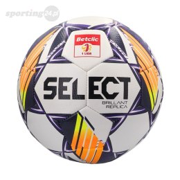 Piłka nożna Select Brillant Replica DB Betclic 1 Liga v24 biało-pomarańczowo-fioletowa 18766 Select