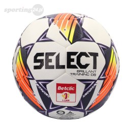 Piłka nożna Select Brillant Training DB Betclic 1 Liga v24 biało-pomarańczowo-fioletowa 18763 Select