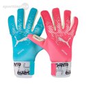 Rękawice bramkarskie Puma Ultra Grip 1 Tricks Hybrid niebiesko-różowe 41853 01 Puma