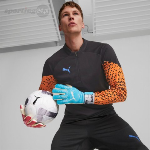 Rękawice bramkarskie Puma Ultra Grip 1 Tricks Hybrid niebiesko-różowe 41853 01 Puma Rękawice bramkarskie Puma Ultra Grip 1 Tricks Hybrid niebiesko-różowe 41853 01 Puma
