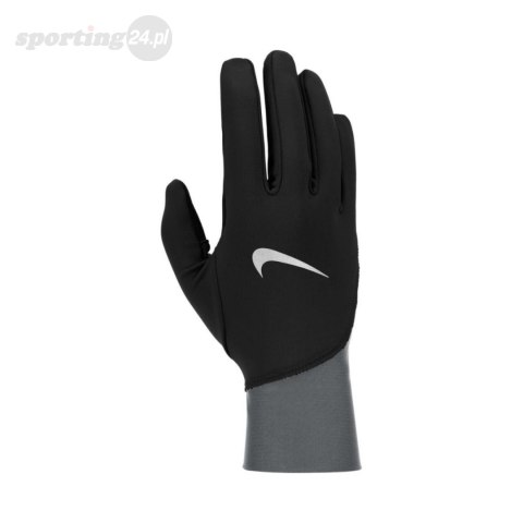 Rękawiczki do biegania męskie Nike Pacer Midweight czarno-szare N1010535018 Nike Rękawiczki do biegania męskie Nike Pacer Midweight czarno-szare N1010535018 Nike