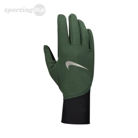 Rękawiczki do biegania męskie Nike Pacer Midweight zielono-czarne N1010535313 Nike Rękawiczki do biegania męskie Nike Pacer Midweight zielono-czarne N1010535313 Nike