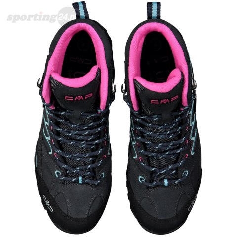 Buty trekkingowe damskie CMP Moon Mid WP szaro-różowo-błękitne 31Q479633UL CMP Buty trekkingowe damskie CMP Moon Mid WP szaro-różowo-błękitne 31Q479633UL CMP