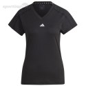 Koszulka damska adidas Aeroready Train Essentials Minimal Branding V-Neck Tee czarna HN5543 Adidas