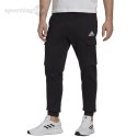 Spodnie męskie adidas Essentials Fleece Regular Tapered Cargo czarne HL2226 Adidas