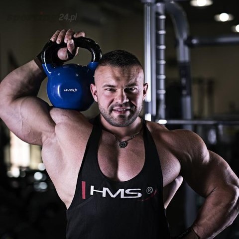 KNV10 BLUE KETTLEBELL ŻELIWNY POKRYTY WINYLEM HMS KNV10 BLUE KETTLEBELL ŻELIWNY POKRYTY WINYLEM HMS