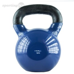 KNV16 BLUE KETTLEBELL ŻELIWNY POKRYTY WINYLEM HMS