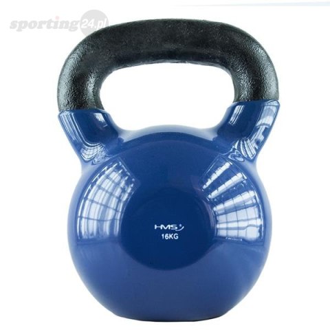 KNV16 BLUE KETTLEBELL ŻELIWNY POKRYTY WINYLEM HMS