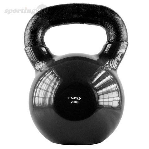 KNV20 BLACK KETTLEBELL ŻELIWNY POKRYTY WINYLEM HMS KNV20 BLACK KETTLEBELL ŻELIWNY POKRYTY WINYLEM HMS