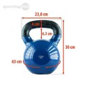 KNV32 BLUE KETTLEBELL ŻELIWNY POKRYTY WINYLEM HMS