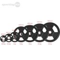 TOH01 CZARNY TALERZ OLIMPIJSKI OGUMOWANY 1.25 KG HMS
