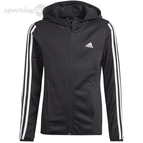 Bluza dla dzieci adidas Designed 2 Move 3-Stripes Hoodie czarno-biała GN1462 Adidas