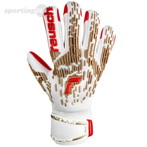 Rękawice bramkarskie Reusch Attrakt Freegel Silver biało-czerwone 5370235 1011 Reusch Rękawice bramkarskie Reusch Attrakt Freegel Silver biało-czerwone 5370235 1011 Reusch