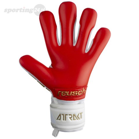 Rękawice bramkarskie Reusch Attrakt Freegel Silver biało-czerwone 5370235 1011 Reusch Rękawice bramkarskie Reusch Attrakt Freegel Silver biało-czerwone 5370235 1011 Reusch