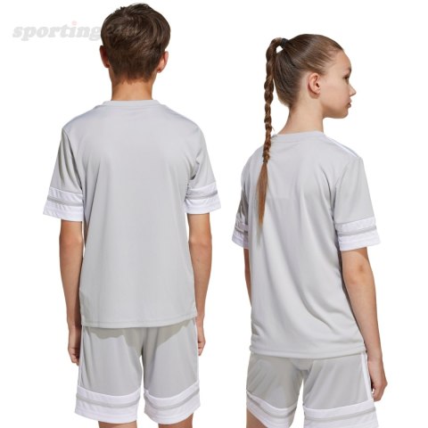 Koszulka dla dzieci adidas Squadra 25 jasnoszara JJ0061 Adidas teamwear Koszulka dla dzieci adidas Squadra 25 jasnoszara JJ0061 Adidas teamwear