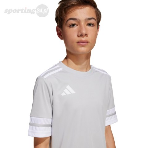 Koszulka dla dzieci adidas Squadra 25 jasnoszara JJ0061 Adidas teamwear Koszulka dla dzieci adidas Squadra 25 jasnoszara JJ0061 Adidas teamwear