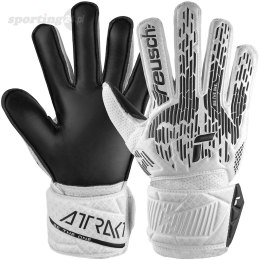 Rękawice bramkarskie Reusch Attrakt Solid Junior biało-czarne 5472016 1101 Reusch