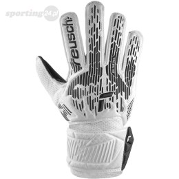 Rękawice bramkarskie Reusch Attrakt Solid Junior biało-czarne 5472016 1101 Reusch