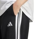 Spodnie damskie adidas Essentials 3-Stripes Fleece Loose-Fit czarne JE1276 Adidas