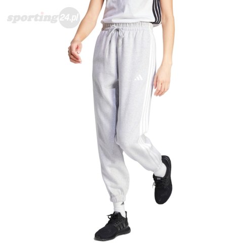 Spodnie damskie adidas Essentials 3-Stripes Fleece Loose-Fit szare IN6178 Adidas Spodnie damskie adidas Essentials 3-Stripes Fleece Loose-Fit szare IN6178 Adidas
