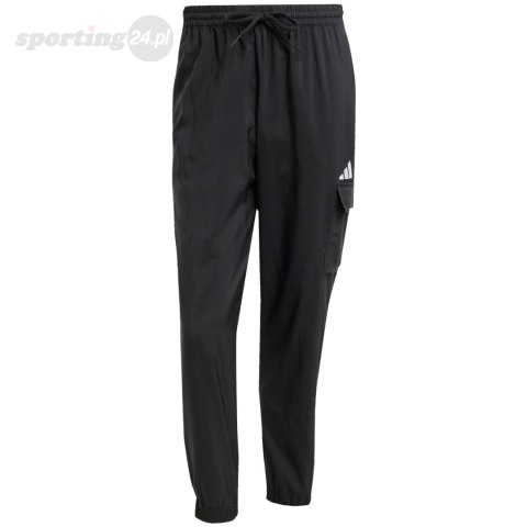 Spodnie męskie adidas Essentials Small Logo Cargo czarne JF3538 Adidas Spodnie męskie adidas Essentials Small Logo Cargo czarne JF3538 Adidas