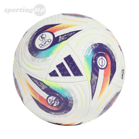 Piłka nożna adidas Women's Euro25 Pro biało-fioletowa JH1261 Adidas Piłka nożna adidas Women's Euro25 Pro biało-fioletowa JH1261 Adidas