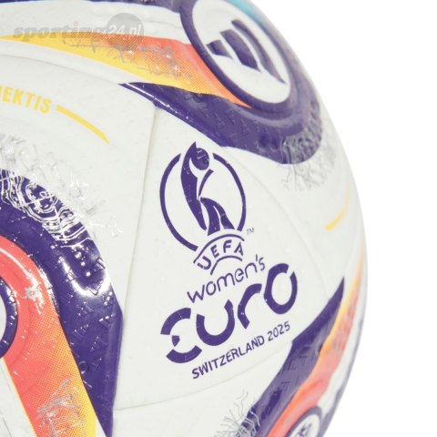 Piłka nożna adidas Women's Euro25 Pro biało-fioletowa JH1261 Adidas Piłka nożna adidas Women's Euro25 Pro biało-fioletowa JH1261 Adidas
