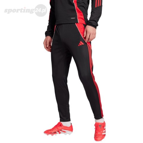 Spodnie męskie adidas Tiro 24 Slim Training czarno-czerwone JP2489 Adidas Spodnie męskie adidas Tiro 24 Slim Training czarno-czerwone JP2489 Adidas