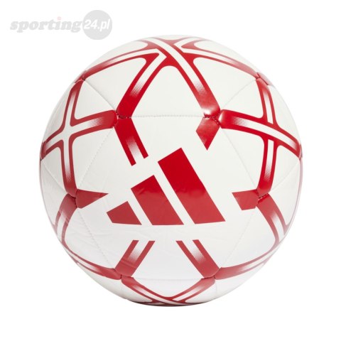 Piłka nożna adidas Starlancer Club biało-czerwona JM1800 Adidas Piłka nożna adidas Starlancer Club biało-czerwona JM1800 Adidas