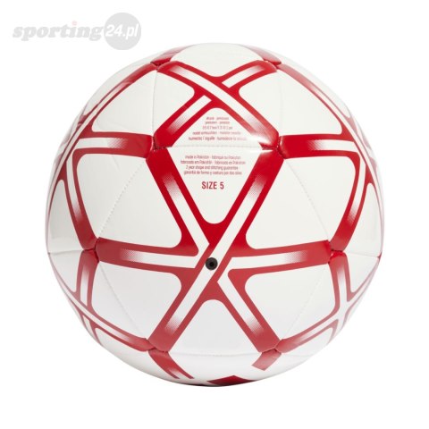 Piłka nożna adidas Starlancer Club biało-czerwona JM1800 Adidas Piłka nożna adidas Starlancer Club biało-czerwona JM1800 Adidas