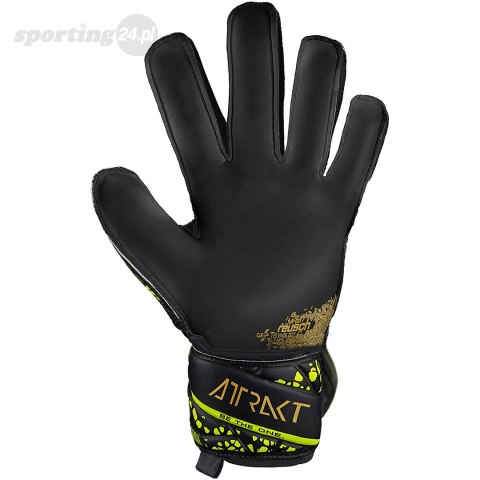Rękawice bramkarskie Reusch Attrakt Infinity Finger Support czarno-żółte 5470710 7739 Reusch Rękawice bramkarskie Reusch Attrakt Infinity Finger Support czarno-żółte 5470710 7739 Reusch