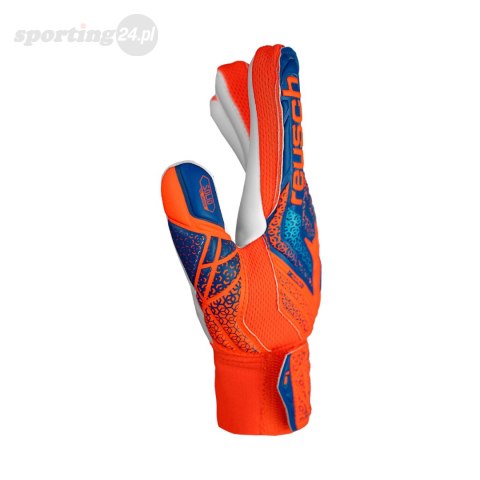 Rękawice bramkarskie Reusch Attrakt Starter Solid Finger Support Junior pomarańczowo-niebieskie 5472511 2290 Reusch Rękawice bramkarskie Reusch Attrakt Starter Solid Finger Support Junior pomarańczowo-niebieskie 5472511 2290 Reusch