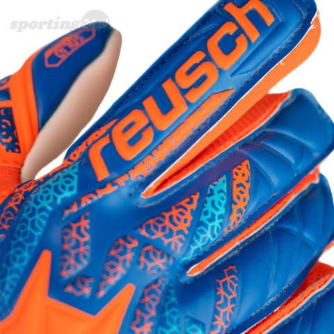Rękawice bramkarskie Reusch Attrakt Starter Solid Finger Support Junior pomarańczowo-niebieskie 5472511 2290 Reusch Rękawice bramkarskie Reusch Attrakt Starter Solid Finger Support Junior pomarańczowo-niebieskie 5472511 2290 Reusch