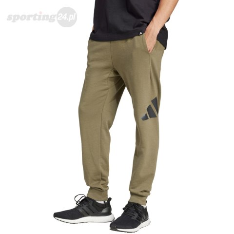 Spodnie męskie adidas Essentials Big Logo French Terry oliwkowe JE8970 Adidas